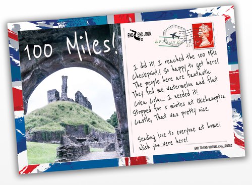 100 Miles Postcard