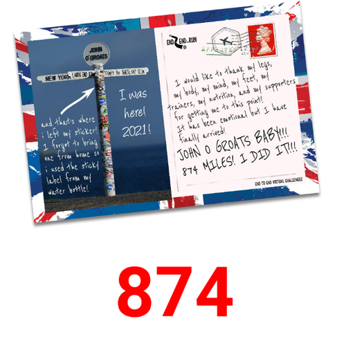 874 mile postcard