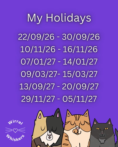 Wirral Whiskers Holidays 2026 and 2027